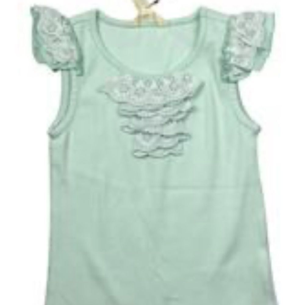 Matilda Jane Mint Green Ruffle Sleeve Top NWT size 4